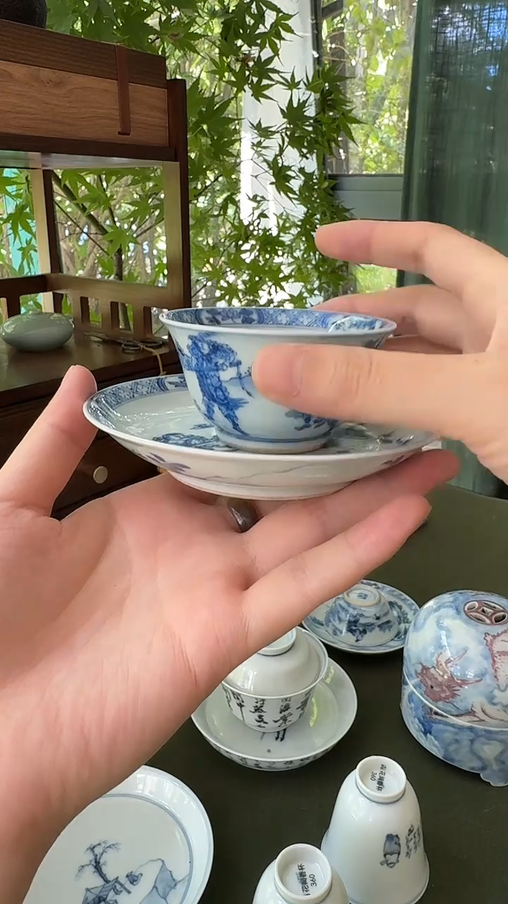 善见堂 -     青花一杯一碟