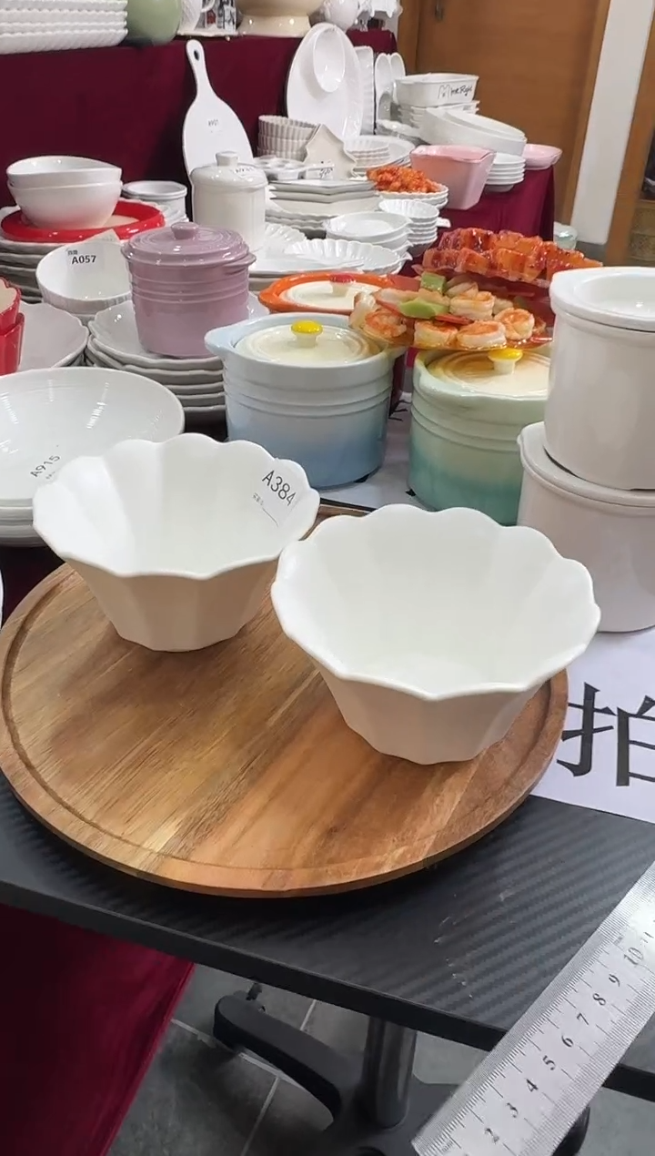 摆件陶A384 微瑕 2个5英寸碗