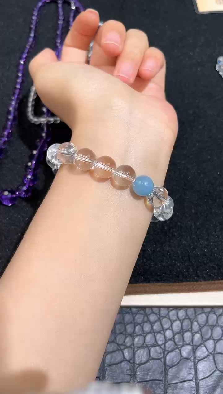 未镶嵌手链水晶32号白水晶露丝同款单圈10mm