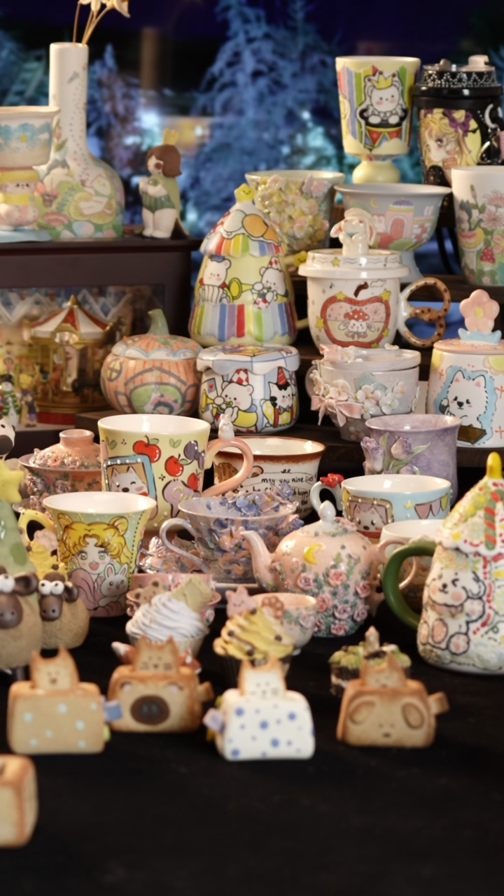 其他陶嗨**霆景德镇釉下彩手绘设计师款陶瓷