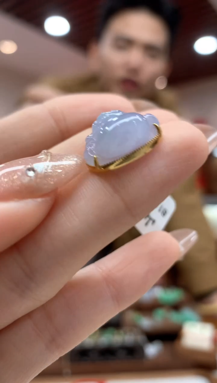 【闪购商品】翡翠吊坠(不含链)18K金镶嵌佛公