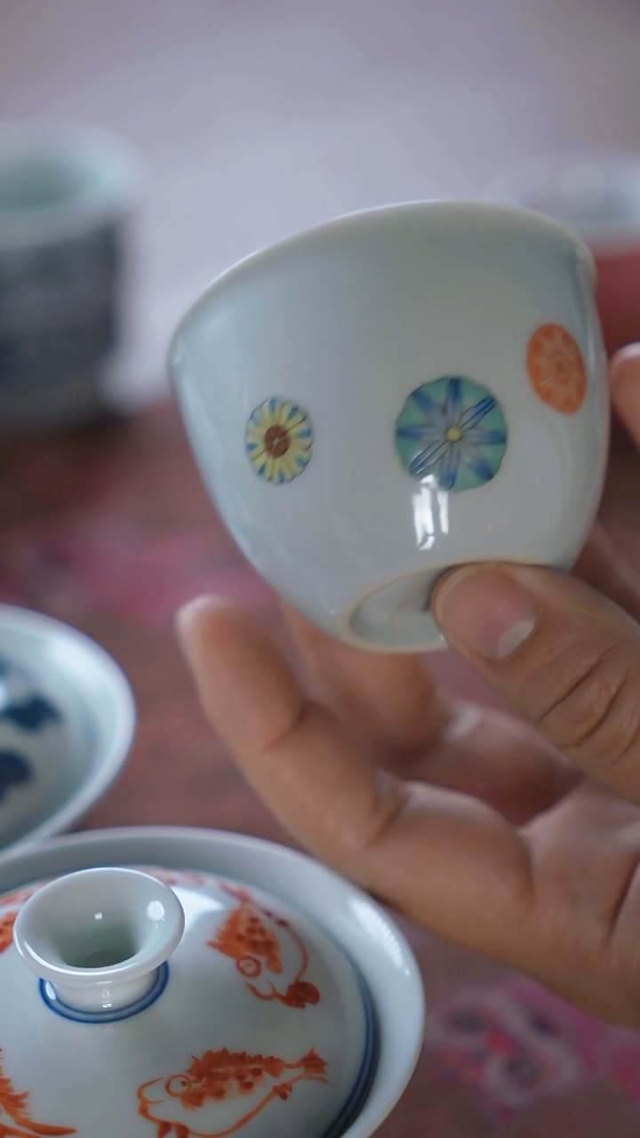 当代皮球花 缸杯