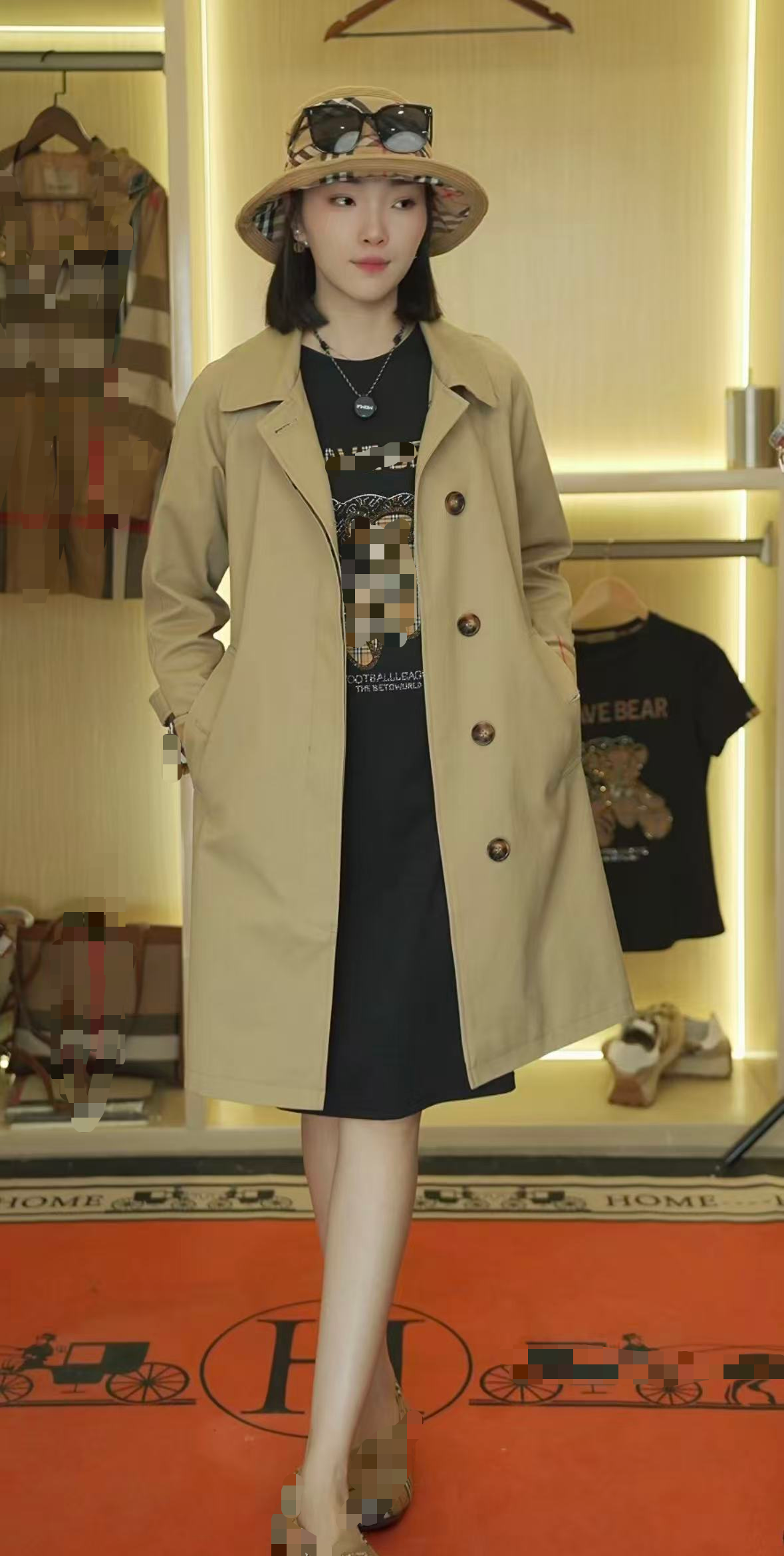 【加厚】秋冬新款经典英伦百搭风衣