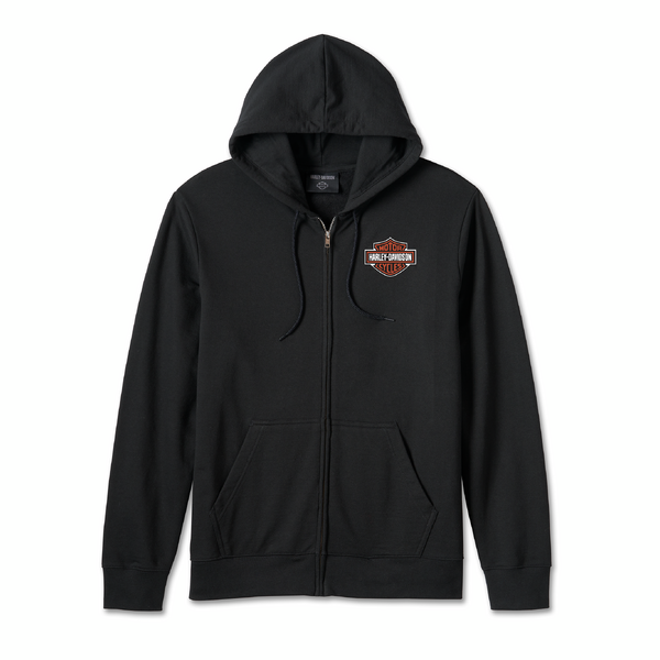 (清库清样）哈雷戴维森男款开衫连帽卫衣99066-24VM