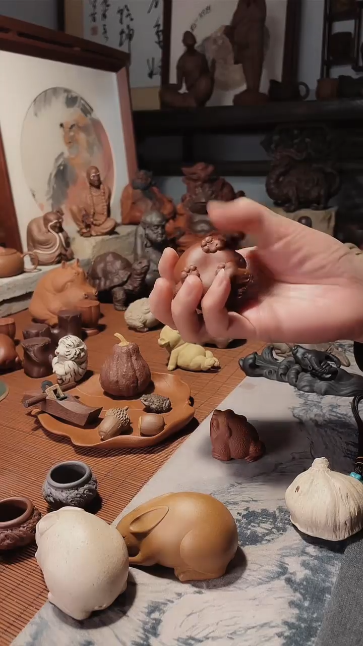 【闪购商品】紫砂茶宠紫砂茶宠把件摆件国琴