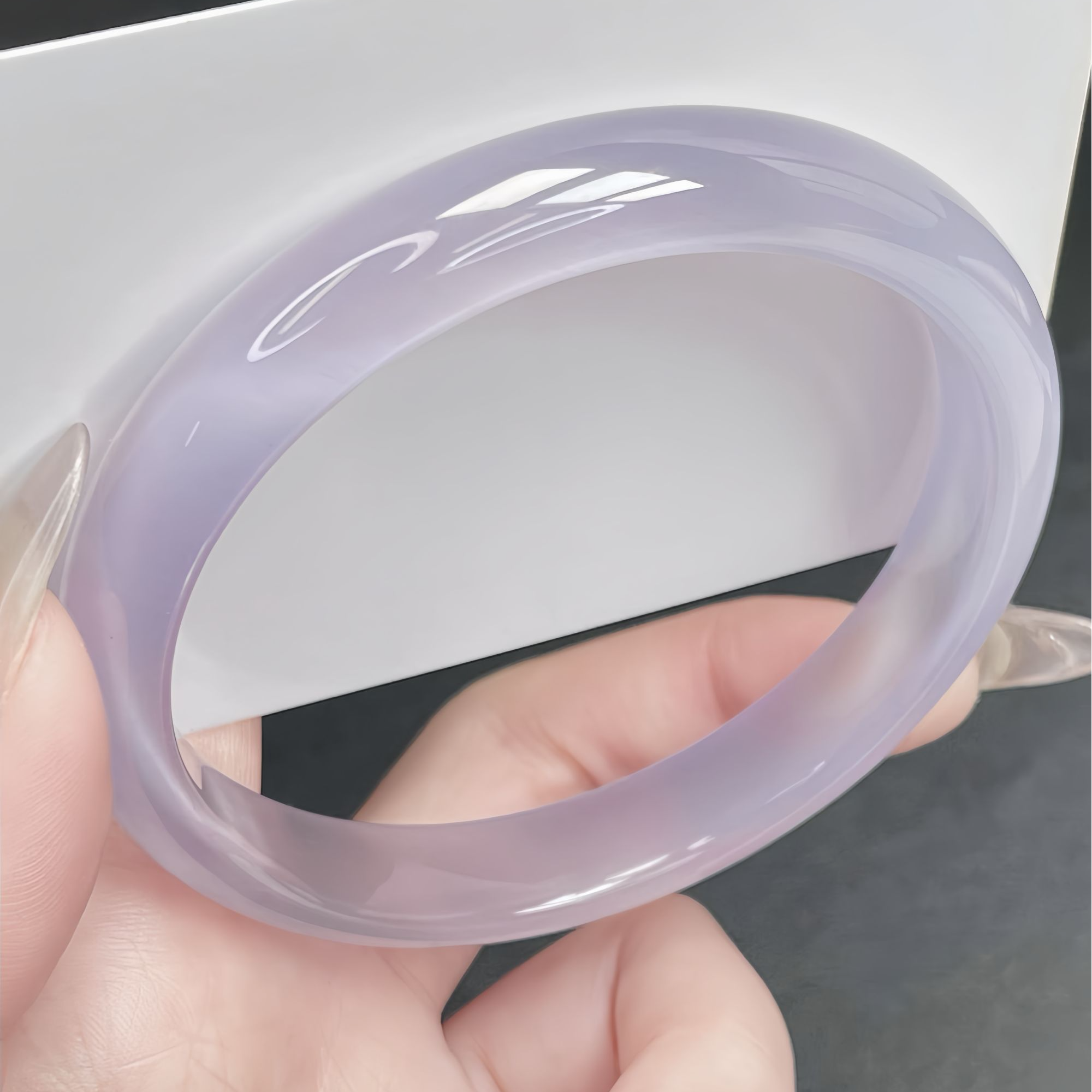 手镯  冰冰紫色手镯 紫霄仙子显白55圈口