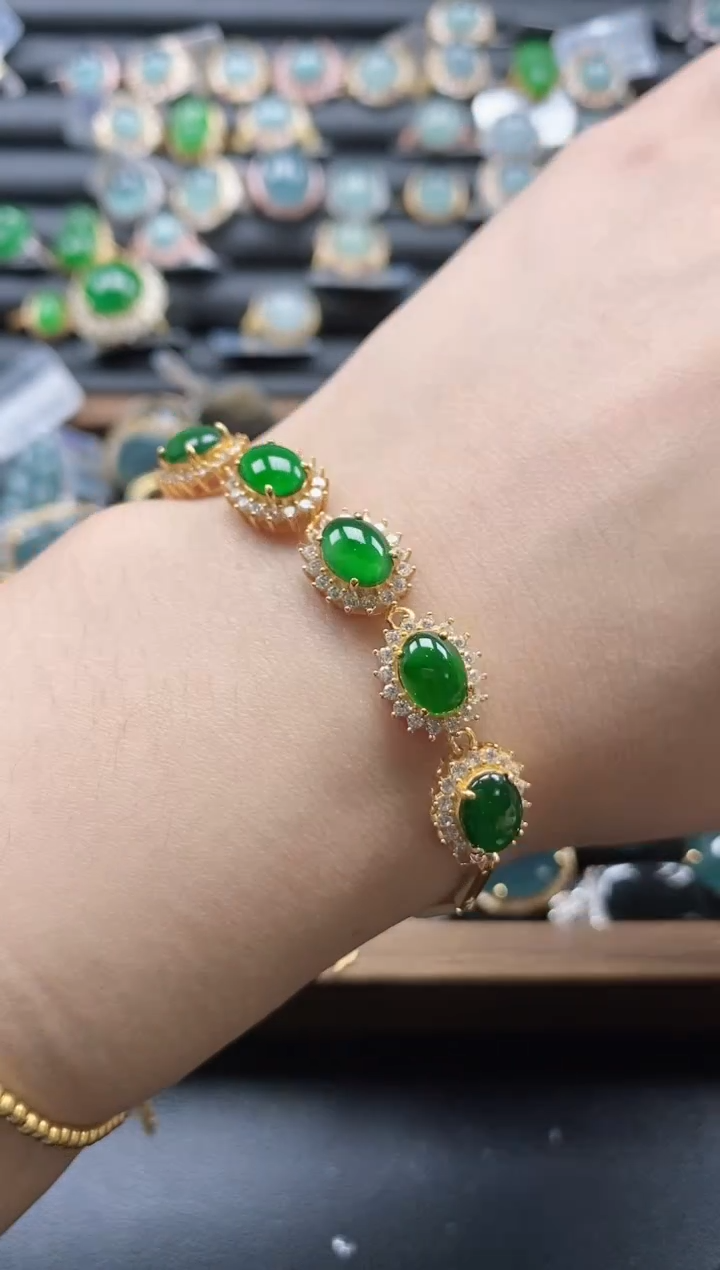 【闪购商品】翡翠戒指银S925镶嵌51511