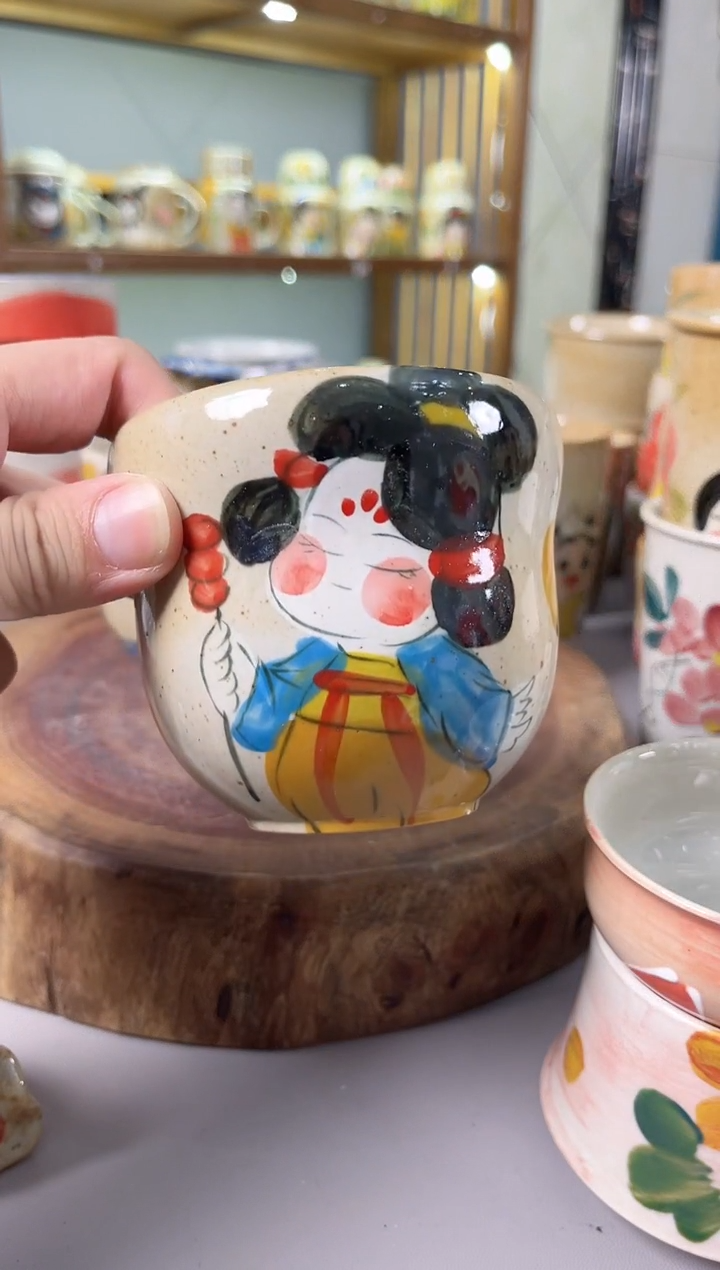 【闪购商品】瓷片手绘高温釉下彩陶瓷