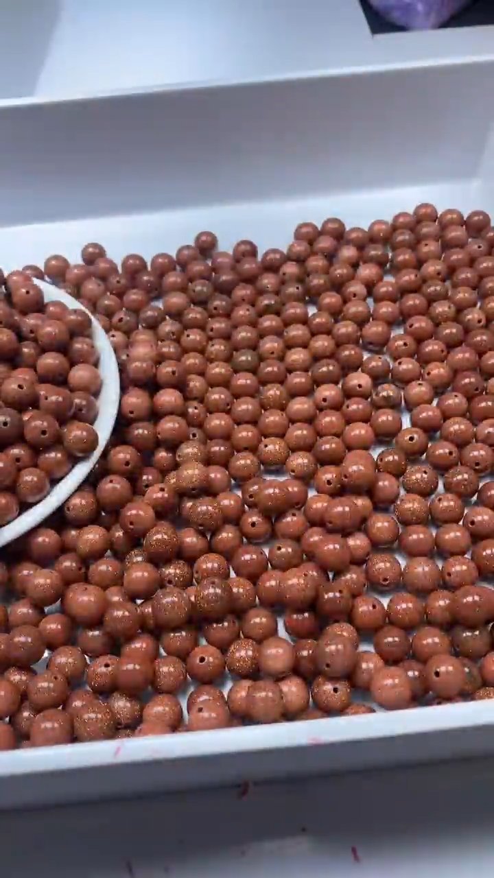 颈饰未镶嵌石英岩玉W738-金砂*石10mm*10颗