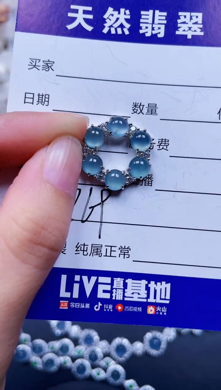 颈饰银S925镶嵌翡翠769