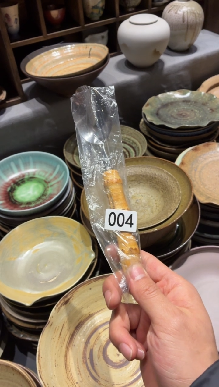 瓷片贝*们4竹子勺1个