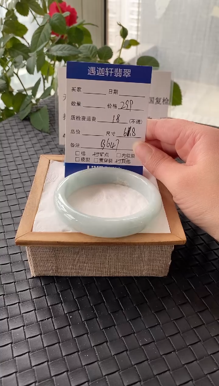 未镶嵌手镯翡翠61.8圈口 B647编码