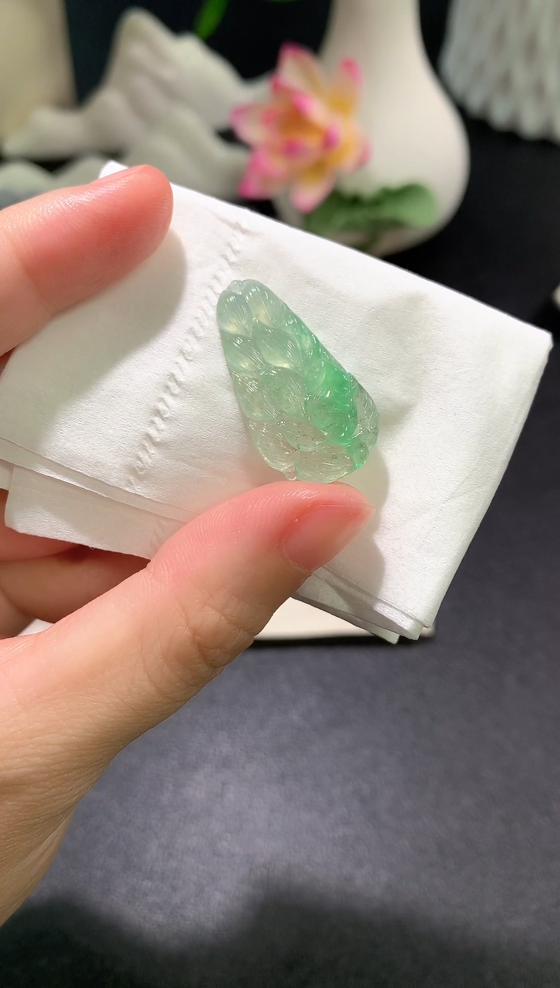 定制翡翠未镶嵌毛货