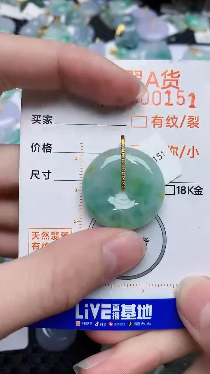 【闪购商品】翡翠颈饰18K金镶嵌4245245245