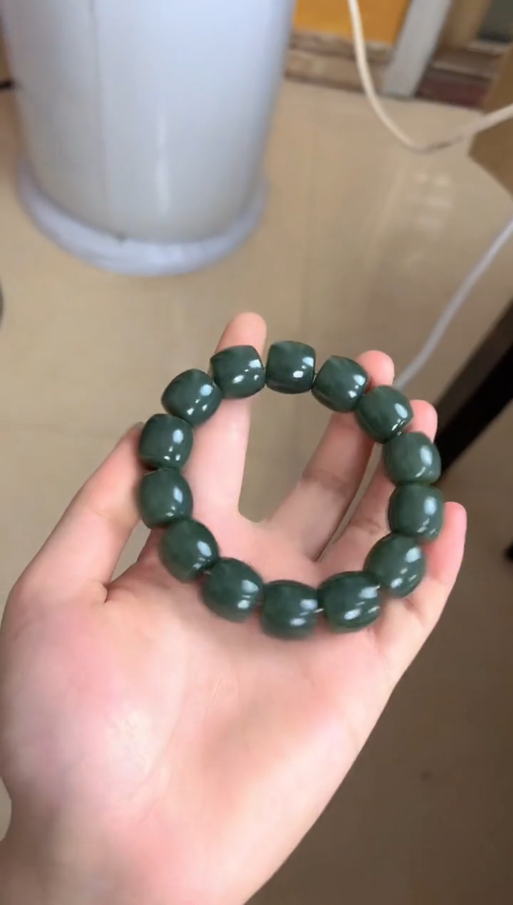 【闪购商品】和田玉手链未镶嵌新疆和田玉且末蓝齐切手串16