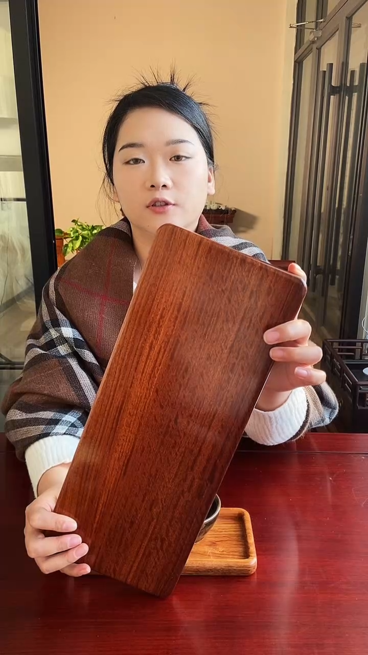 缅甸花梨（花梨木类）多功能盘整木直挖双拼纹中号