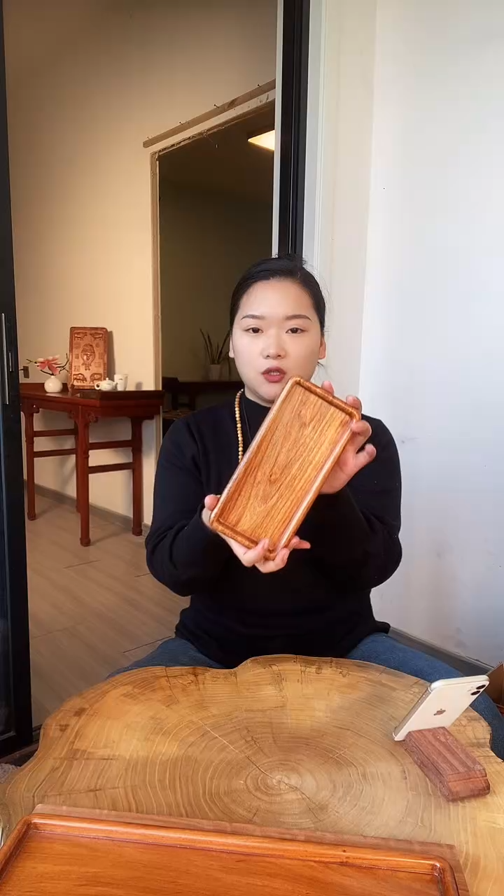 缅甸花梨（花梨木类）多功能盘小号整木直挖