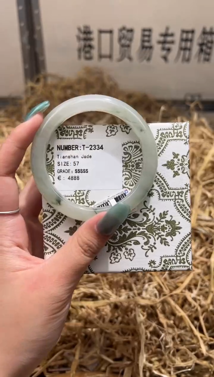 未镶嵌手镯石英质玉T2334B