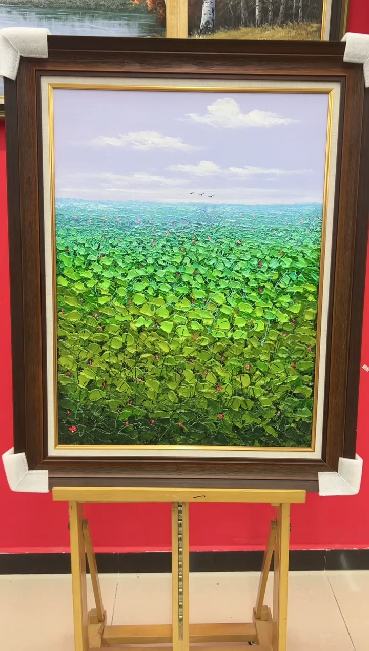 【闪购商品】绘画梁静-60*80-荷塘油画