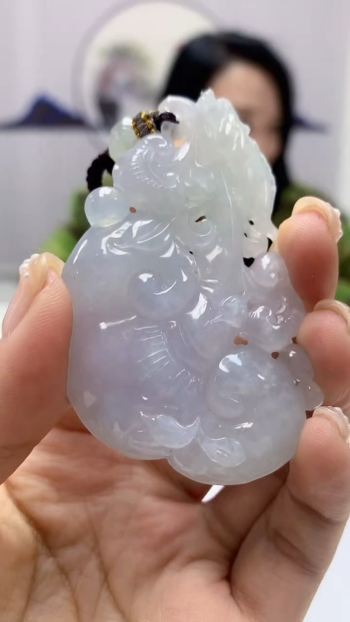 【闪购商品】定制翡翠未镶嵌3123ms-毛货挂件68