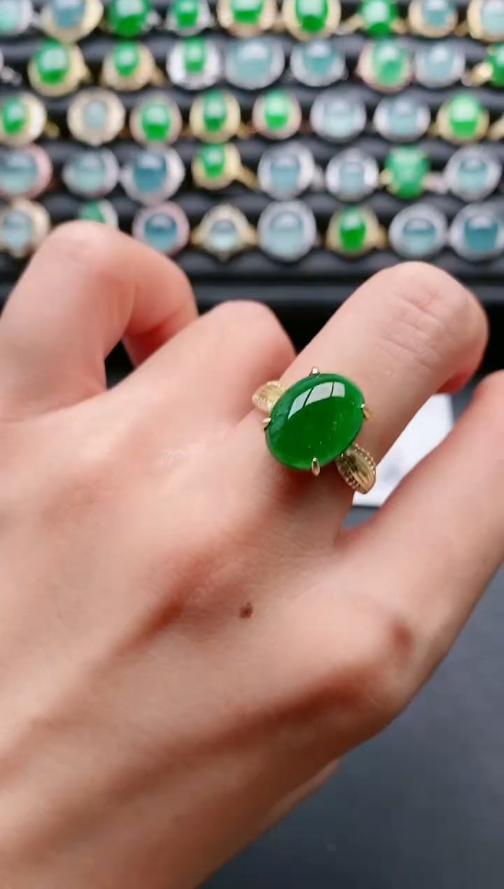 【闪购商品】翡翠戒指银S925镶嵌11111