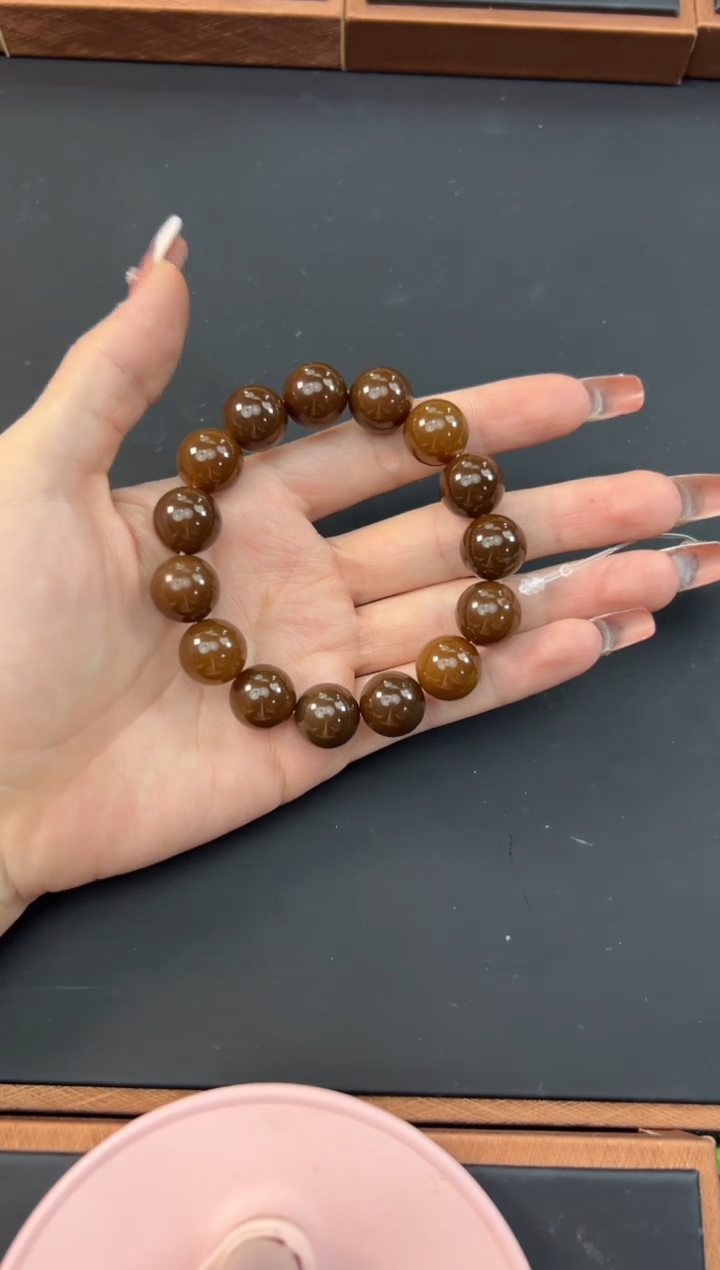 【闪购商品】和田玉手串未镶嵌若羌微色差卡14手串