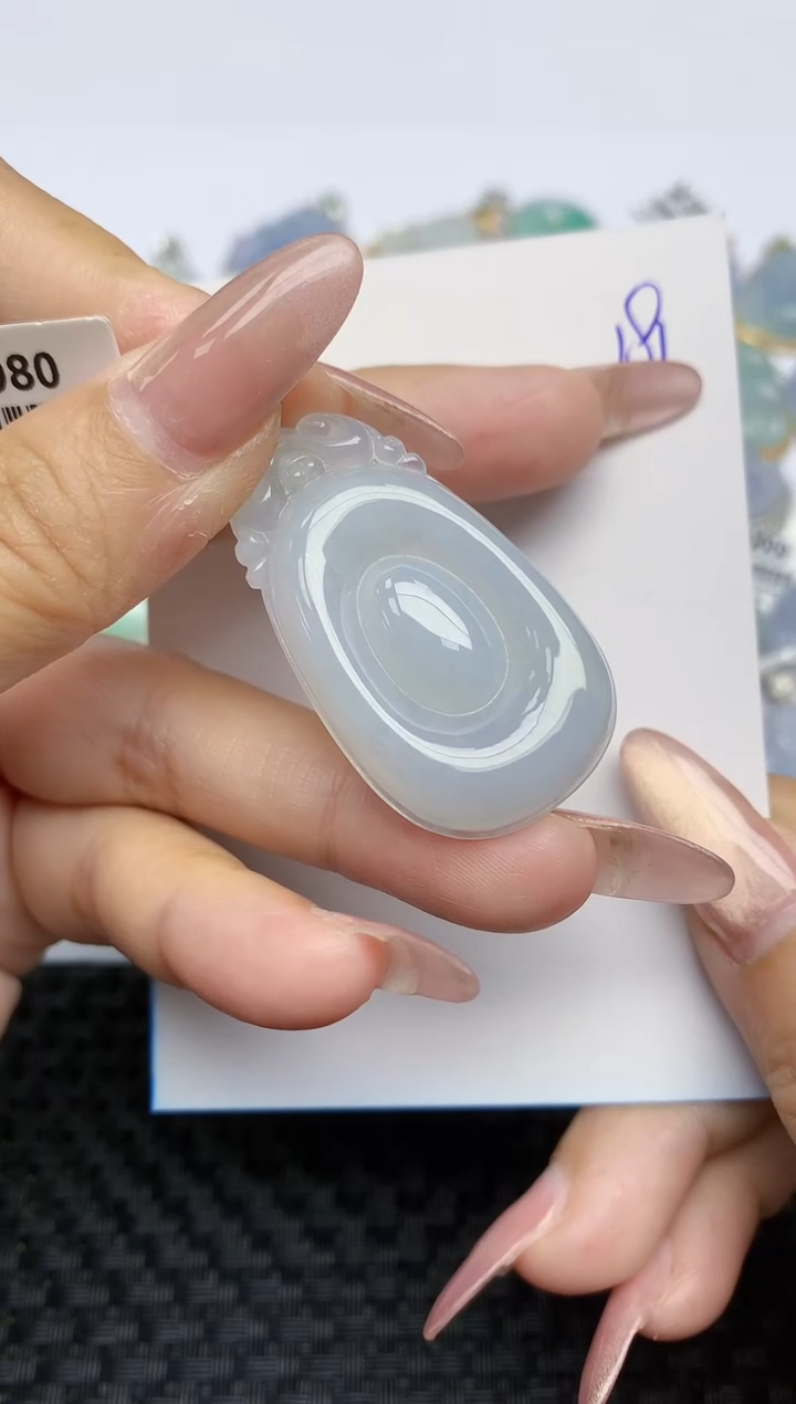【闪购商品】翡翠颈饰18K金镶嵌天然A货翡翠 181