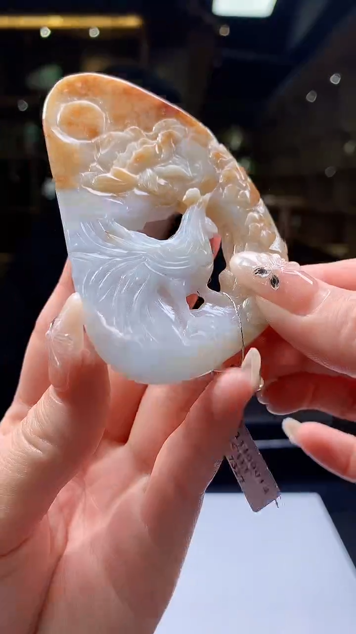 【闪购商品】定制翡翠未镶嵌8054jj-毛货挂件81