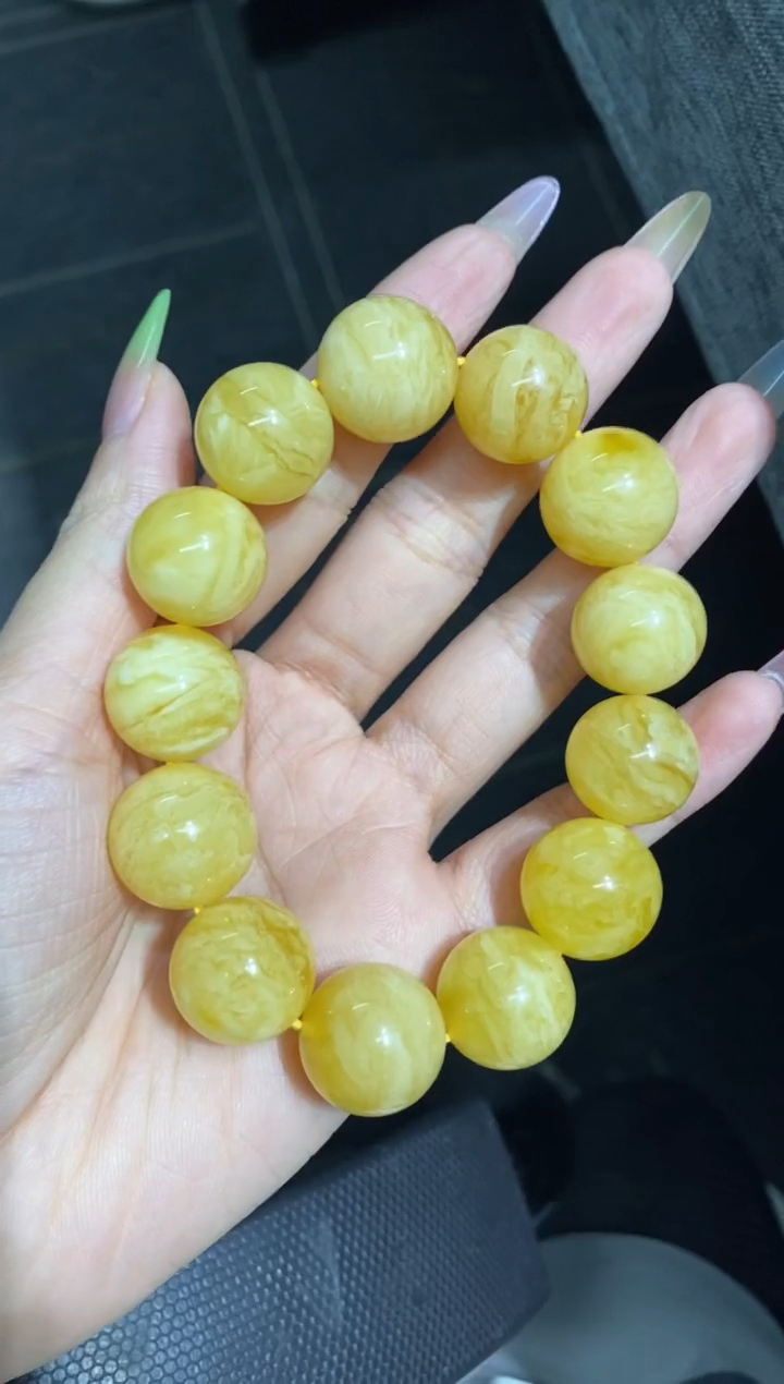 未镶嵌蜜蜡裸石（静）手串
