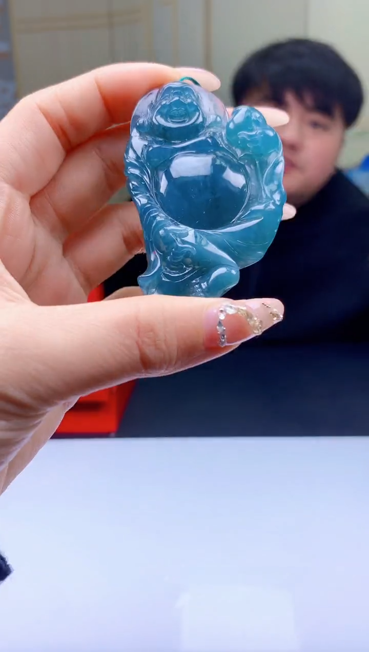 【闪购商品】定制翡翠未镶嵌5060ty-毛货挂件210