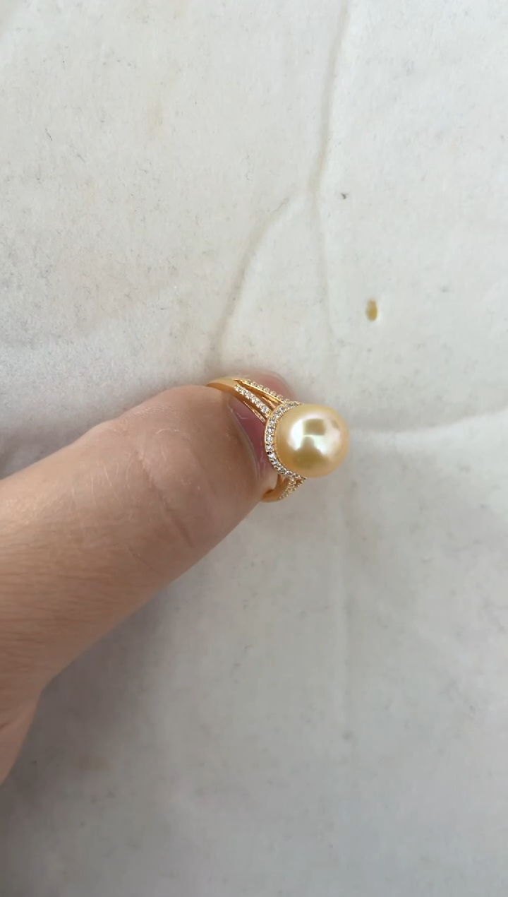 【闪购商品】海水珍珠戒指银S925镶嵌戒指