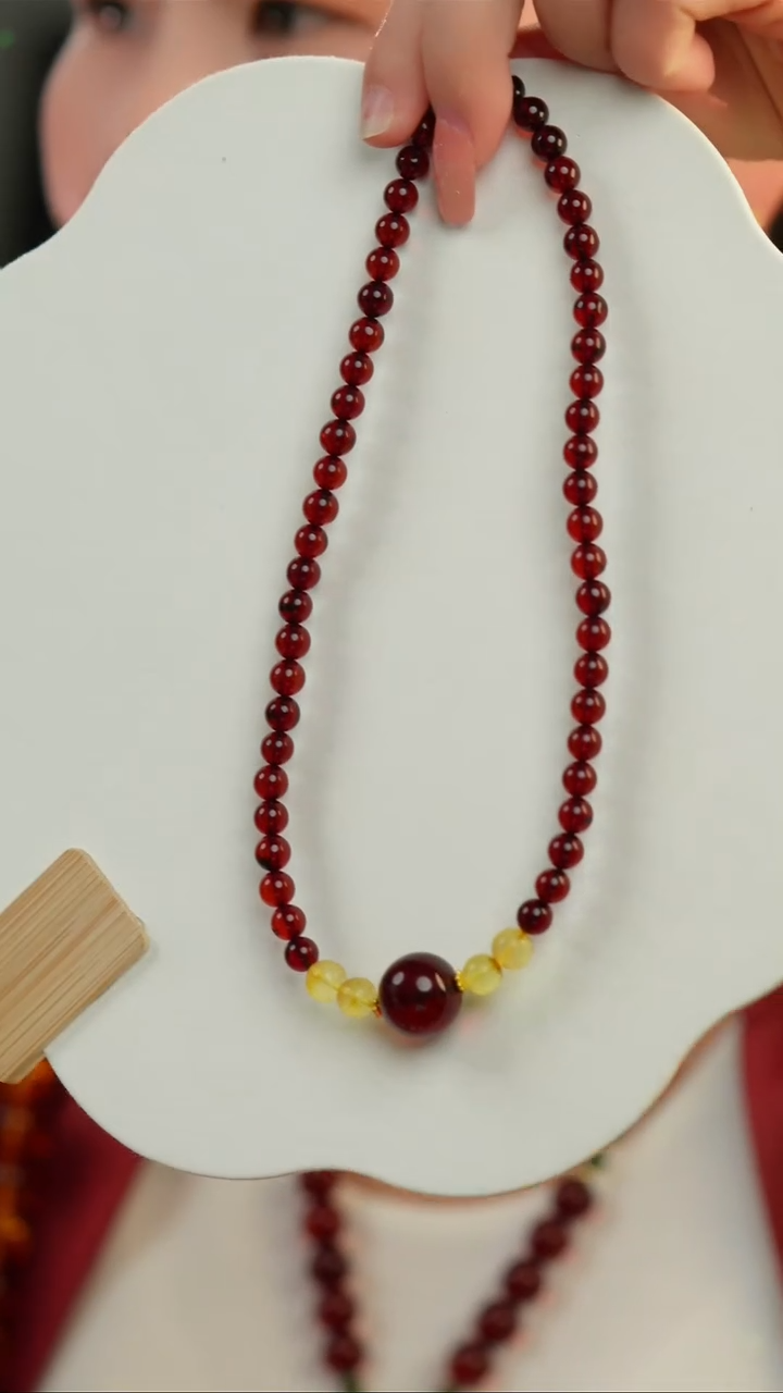 【闪购商品】血珀手链未镶嵌血珀大珠15+双圈手串6+设计款手串