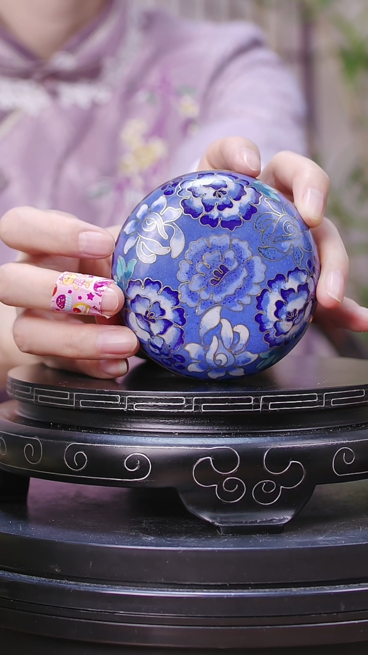 【闪购商品】非遗技艺 景泰蓝捧盒蓝万花