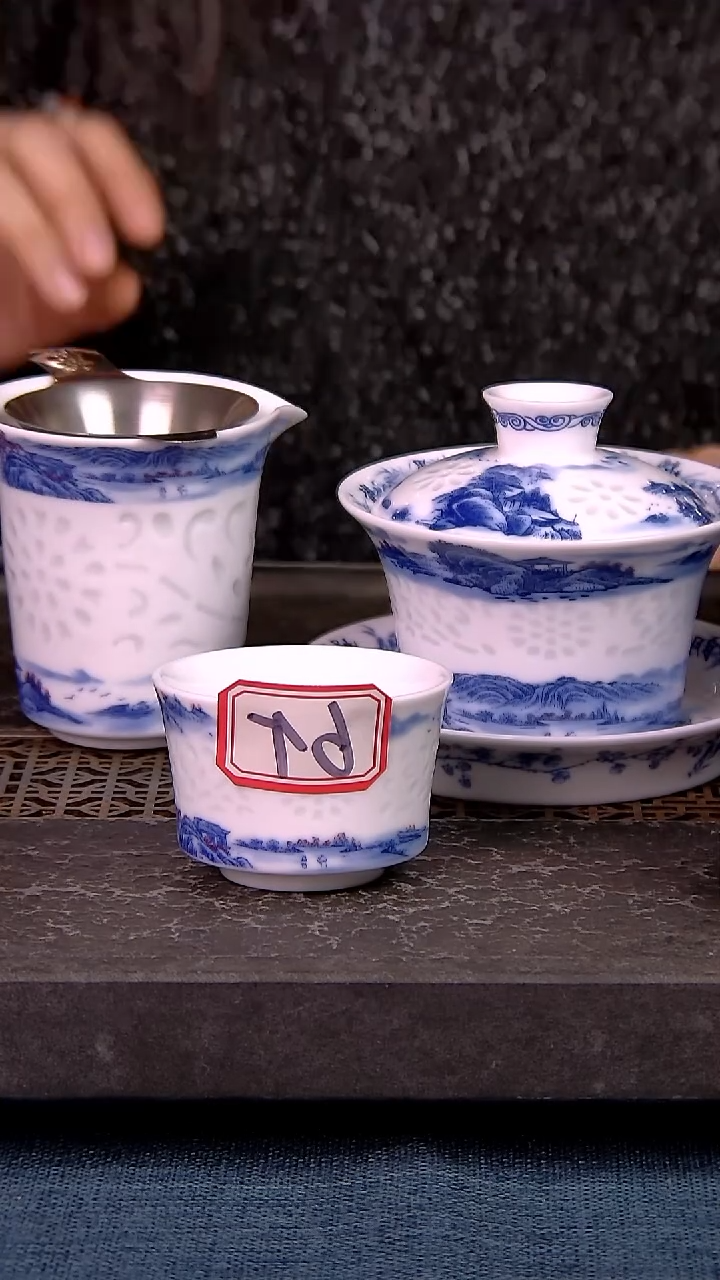 于**渔简装家用款9件套 老陶泥开片纹陶瓷茶具