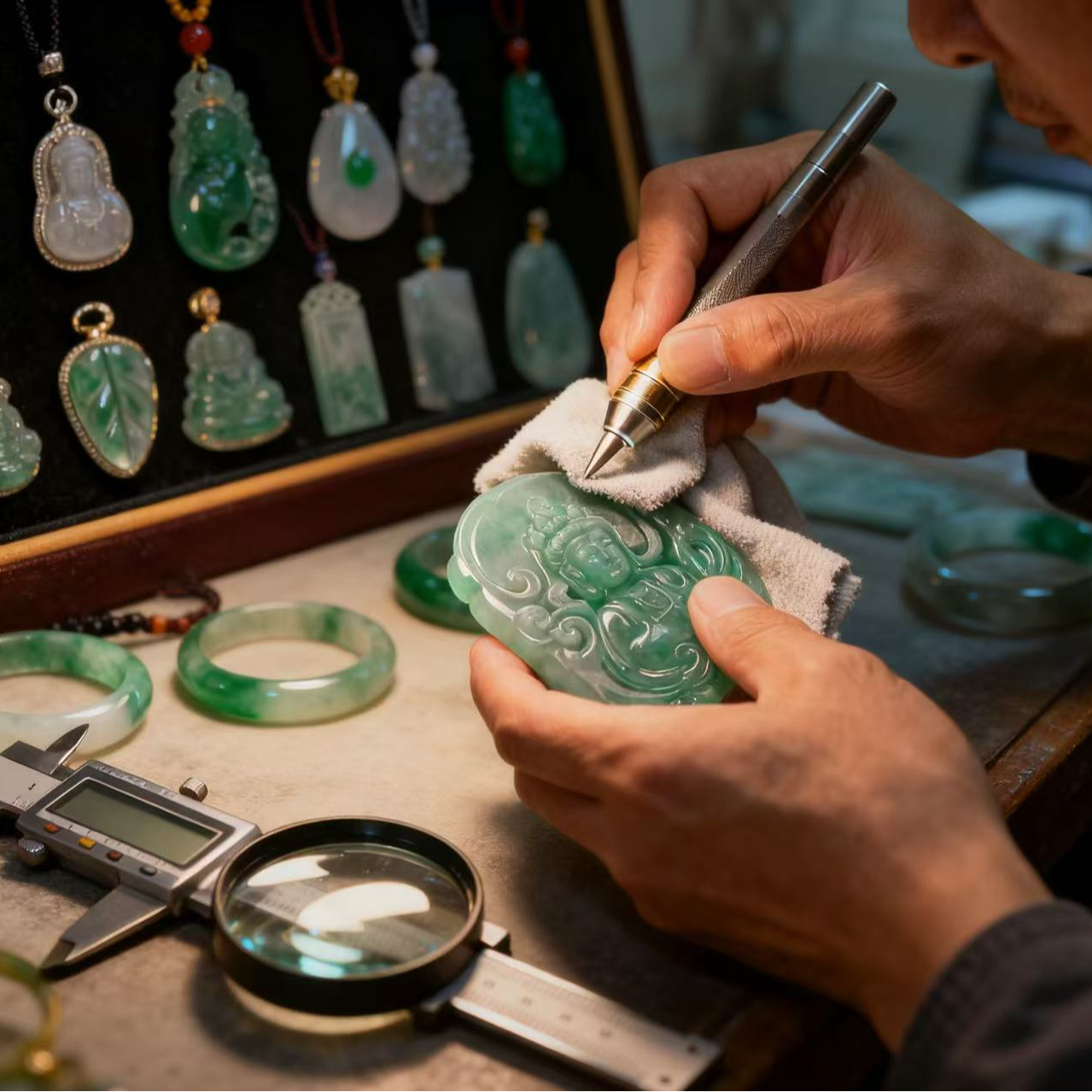 翡翠雕刻定制免费加工各种款式