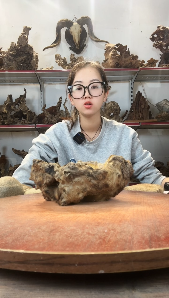 木刺*黄荆随型风化镂空底座摆件无漆无蜡