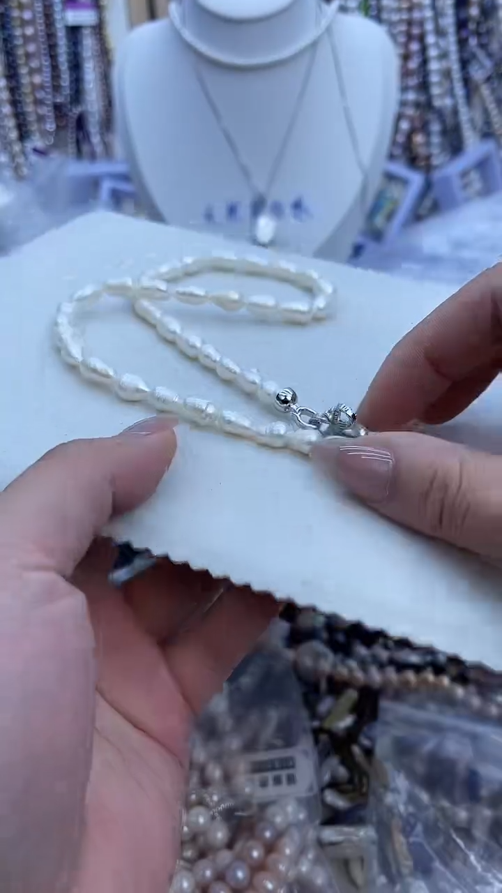 【闪购商品】淡水珍珠项链银S925镶嵌495