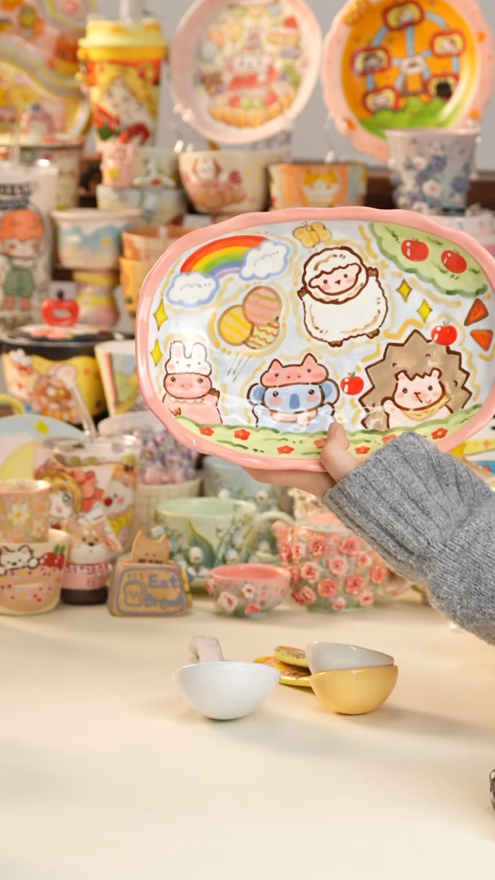 其他陶景德镇釉下彩手绘设计师款陶瓷