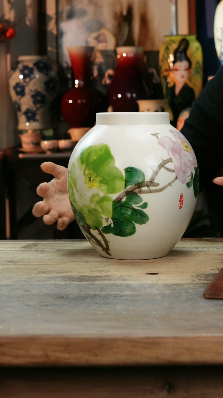 【闪购商品】瓷片景德镇纯手工釉下彩精品花瓶