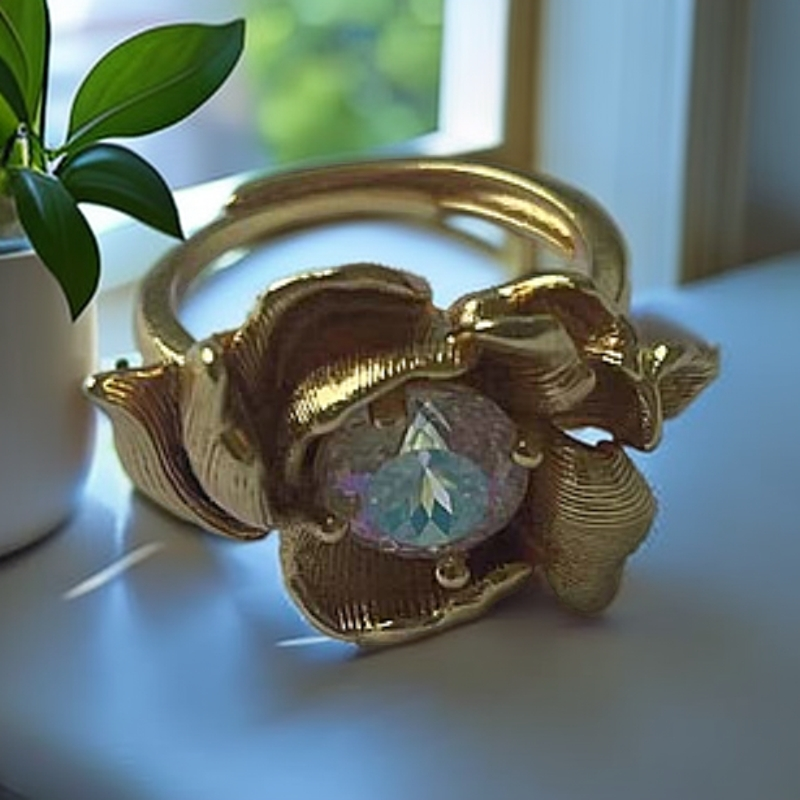 臻选戒指 经典百搭设计金色戒指AW55