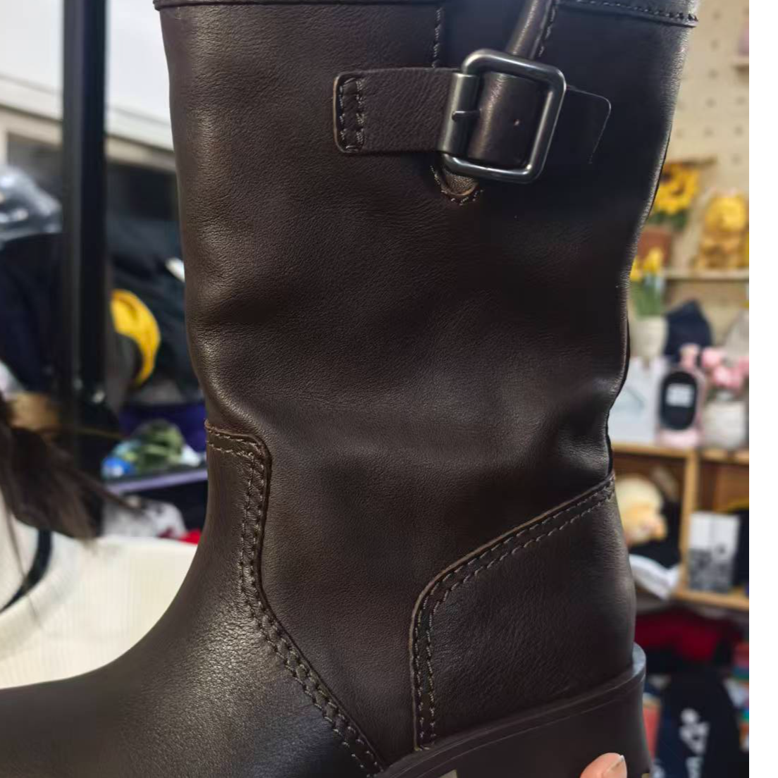 秋冬皮靴中筒女士马丁靴