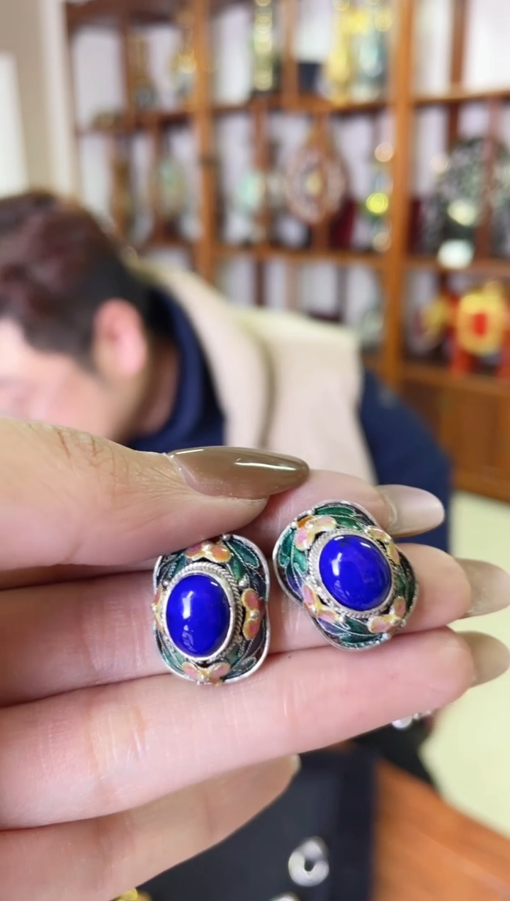 【闪购商品】非遗绝技花丝镶嵌耳环