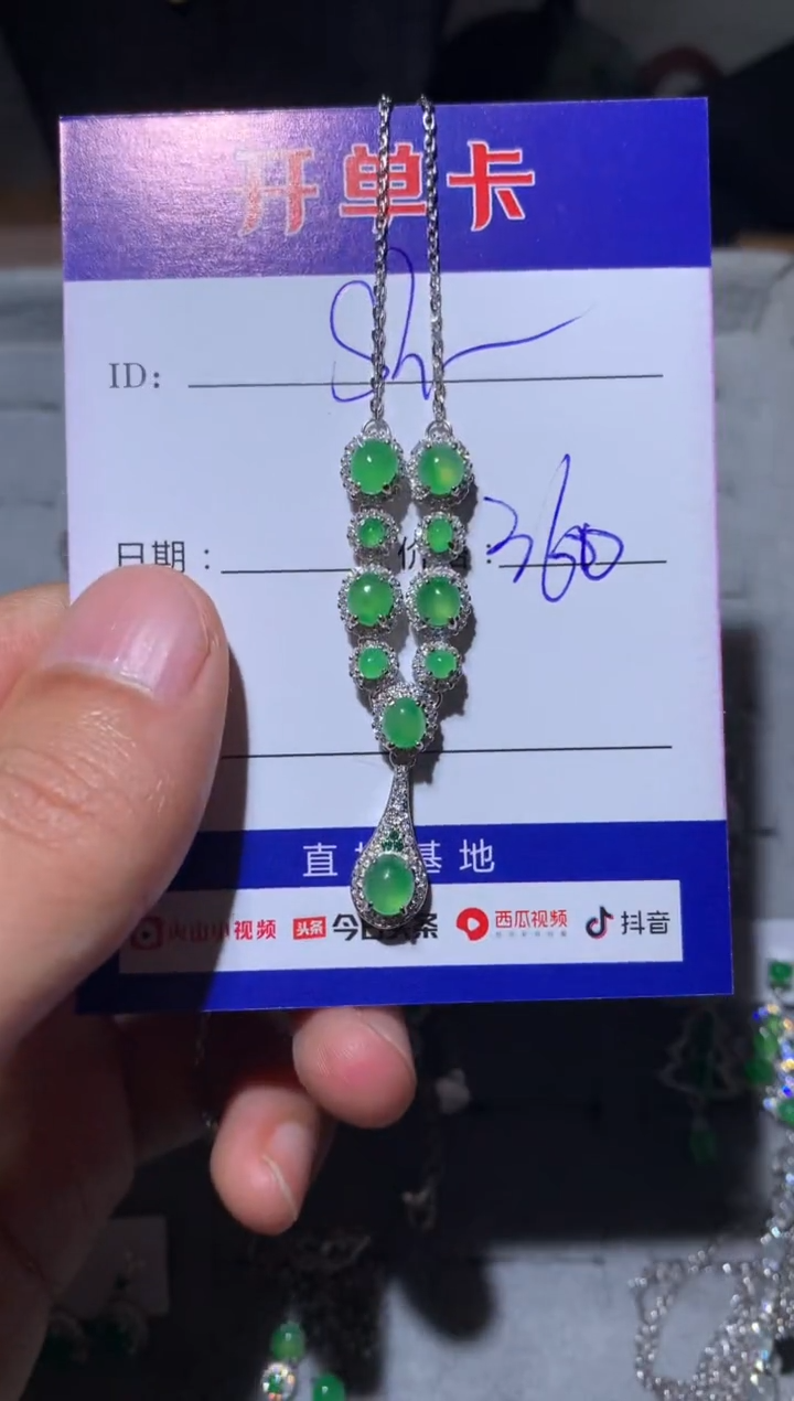 【闪购商品】翡翠颈饰银S925镶嵌定向 Shayne