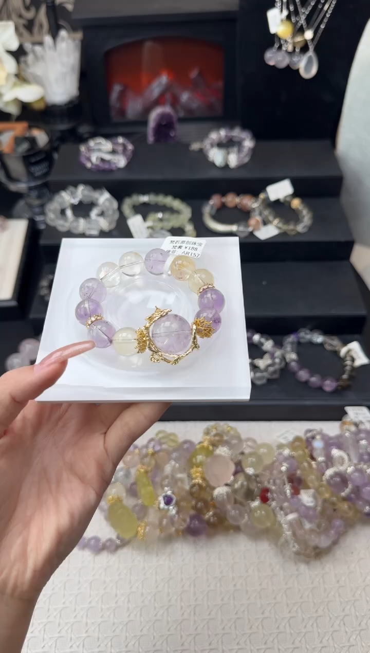 水晶手链未镶嵌天然水晶 多样性发其一