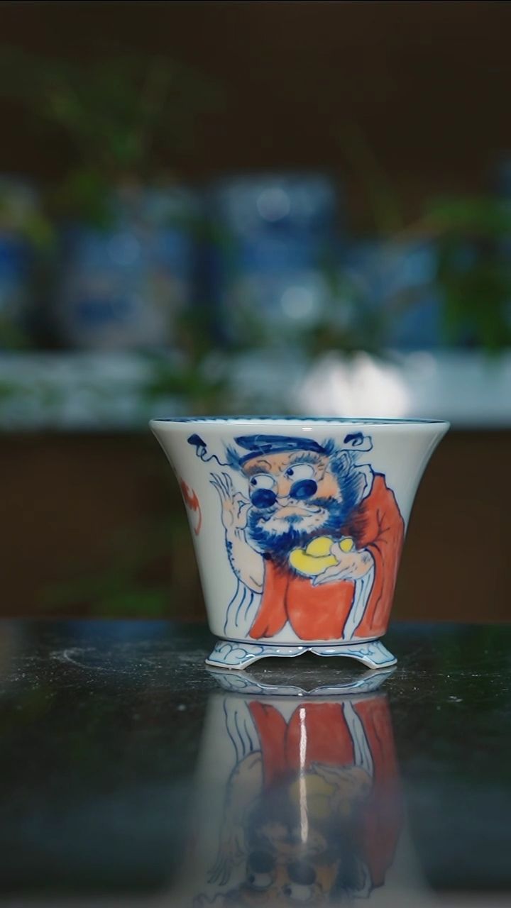 【闪购商品】手绘陶瓷内口8.3高7.3深