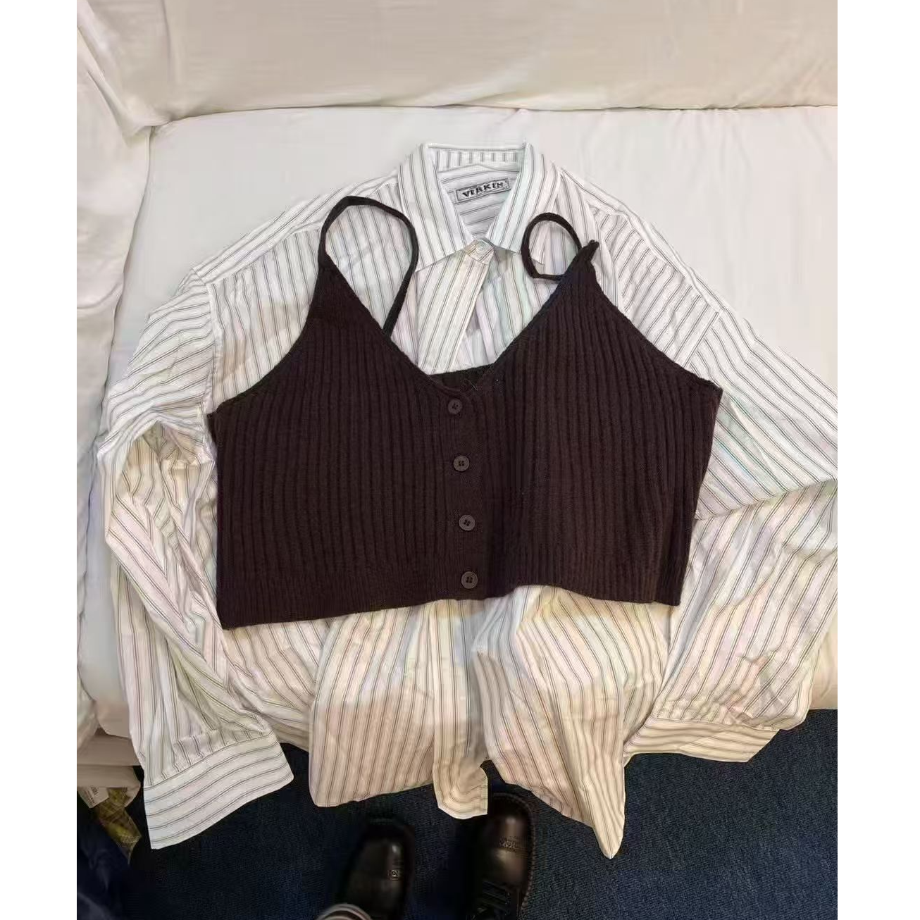 M家【绝搭私服！LOVE】条纹衬衫