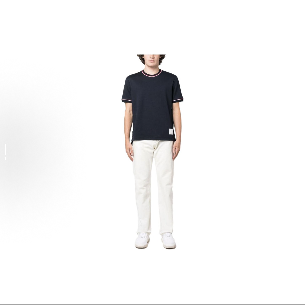 未使用 THOMBROWNE 全新 早秋系列 拼色米兰条纹短袖T恤 男款 