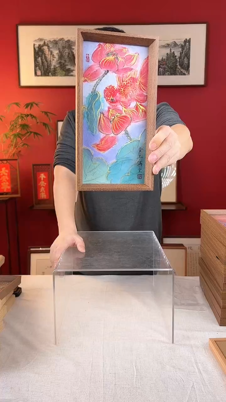 【闪购商品】国画金玉满堂14*27纯手绘国画摆台