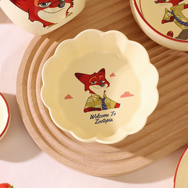 【陈稳稳】新童趣系列6英寸花边碗高温陶瓷餐具-单个装