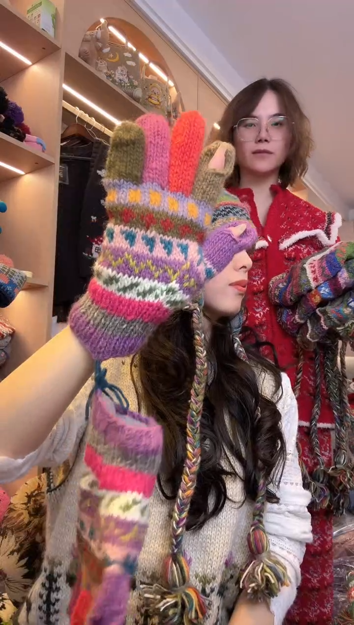 羊毛c**i百羊毛护耳帽B617